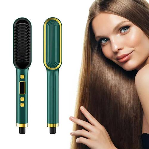 2-In-1 Electric Professional Negative Ion Straight Hair Brus
