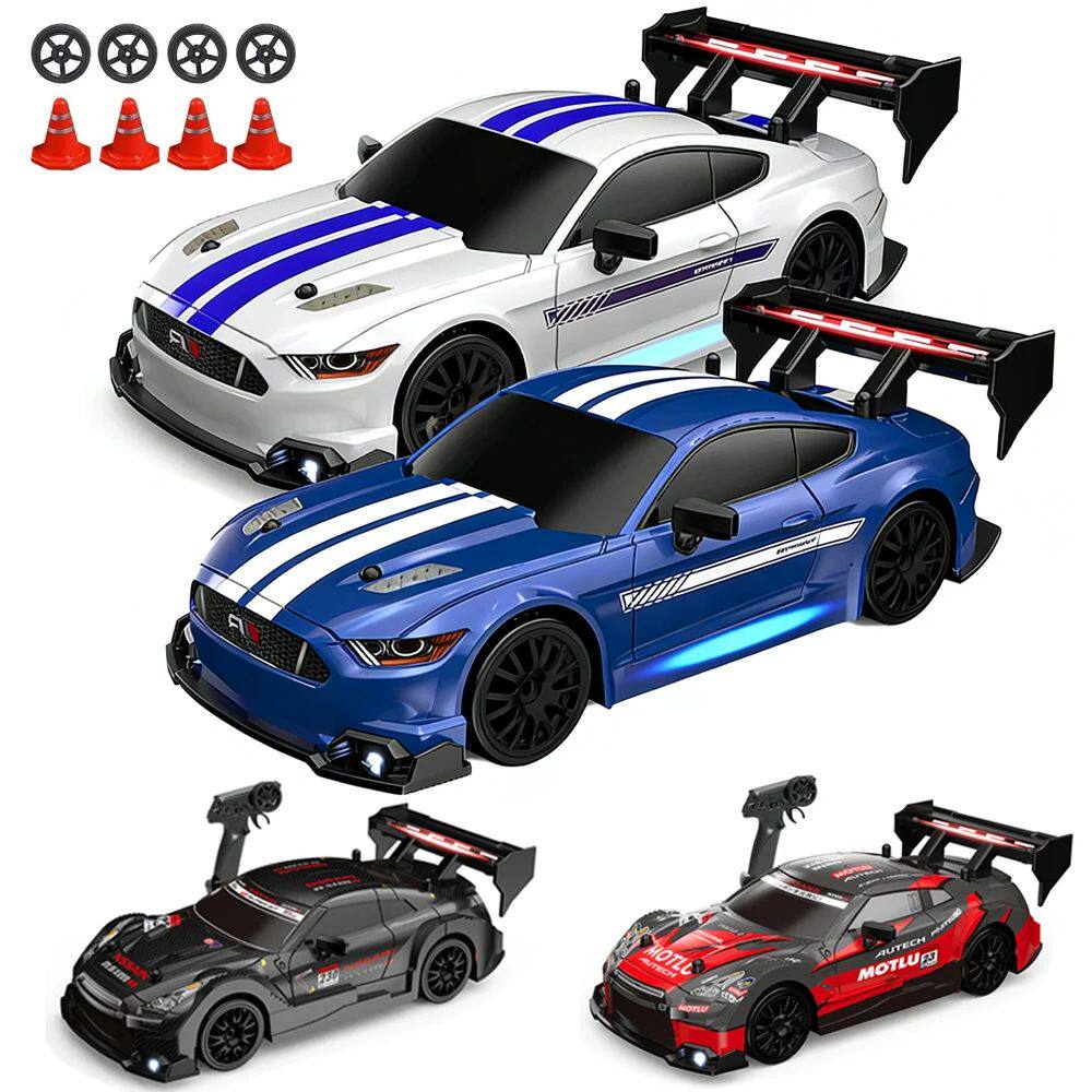 1/24 High Speed RC Drift Vehicle Cars Mustang 4WD Remote Con