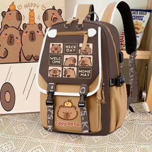 Kawaii Capybara Computer Backpack College School Casual Dayp