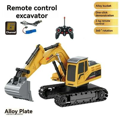 Children's alloy remote control excavator toy remote control