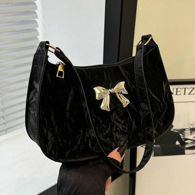 Sweet Fresh Small Bow Handbag for Women rendy Underarm Shoul
