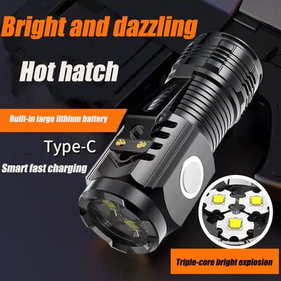 3LED Super Bright Flashlight Portable Mini Burst Flash Torch