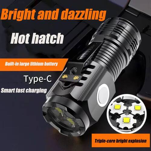 3LED Super Bright Flashlight Portable Mini Burst Flash Torch