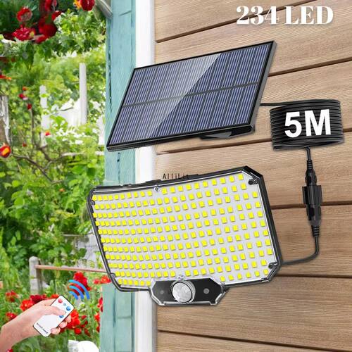 Solar Lights Outdoor 234LED 3 Modes Motion Sensor Flood Ligh