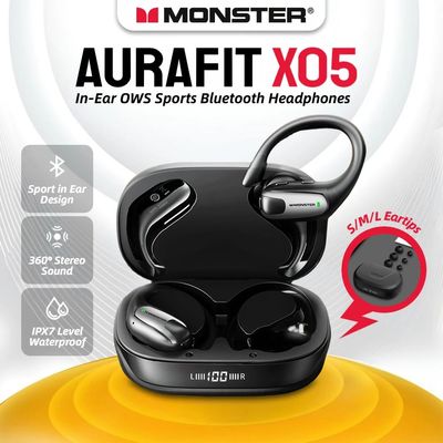 Monster AURA FIT X05 in-Ear Wireless Sport Earphones Deep Ba