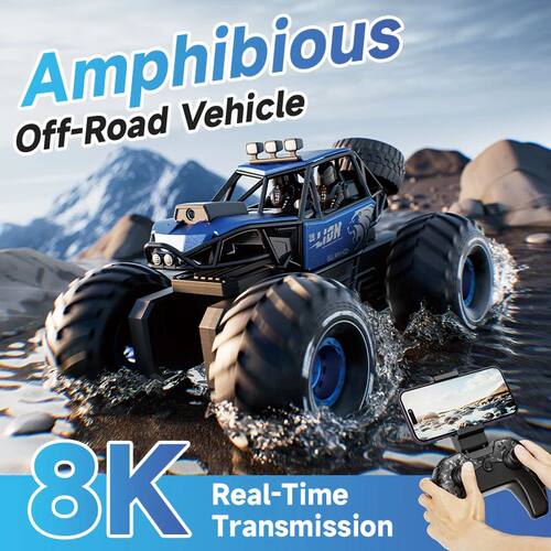 Gesture Control RC Crawler: Amphibious 4WD with HD Camera, I
