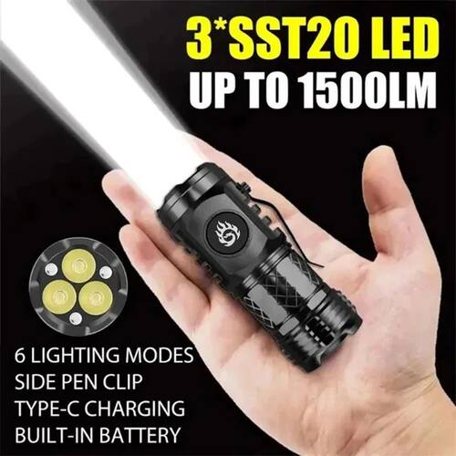 High Quality LED Flashlight 18350 Super Bright Torch Recharg