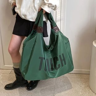 Women's Large Nylon Handbag, Spacious Armpit Bag Durable Sin