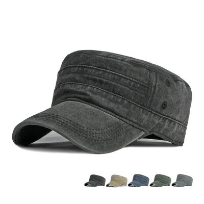 Men's Flat Top Solid Army Baseball Caps Boy Hunting Military