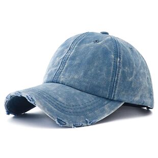 Washed Denim Black New Solid Women Vintage Cap 2024 Baseball