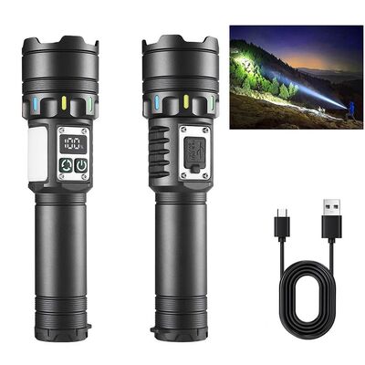 1/2X Rechargeable LED Flashlights, Digital Power Display Mob