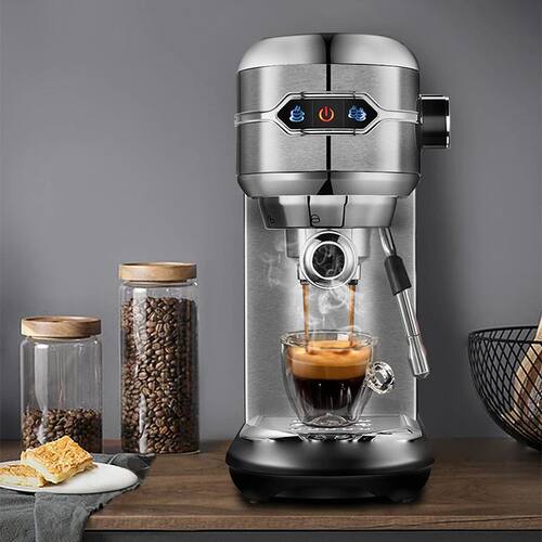 1.1L Coffee Maker Cafetera 19 Bar Inox Semi Automatic Super