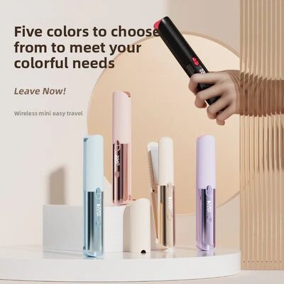 Portable Mini Wireless Hair Straightener And Curler Charger