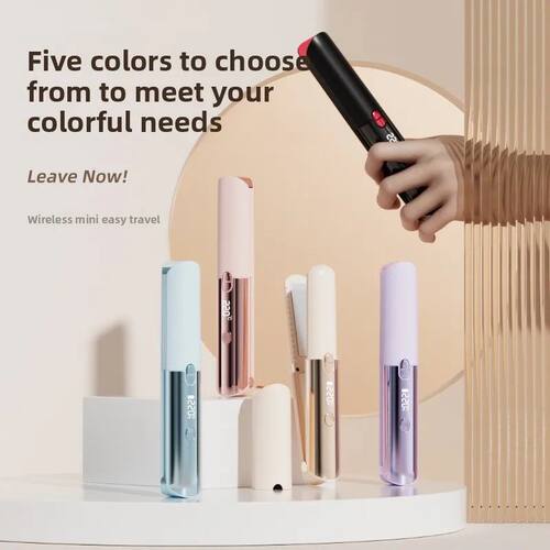 Portable Mini Wireless Hair Straightener And Curler Charger