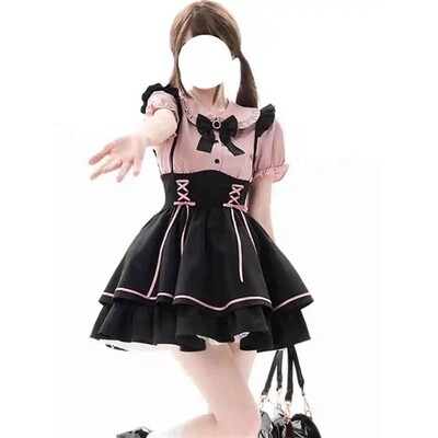 Cute Sweet Lolita Dr Set Women's School Sle Princ Skirt Blou