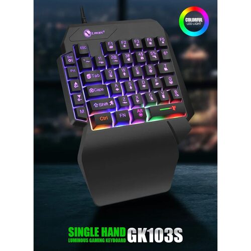 Mechanical Hand-Feel Single-Handed Keyboard for Tablet and M