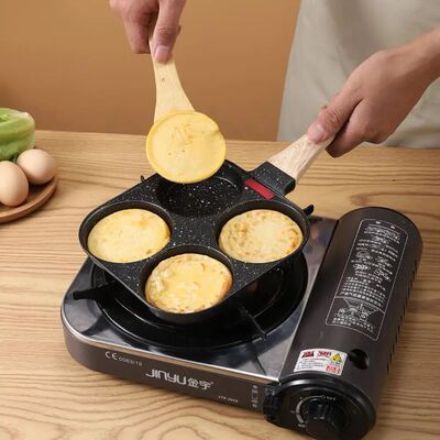 1pc Medical Stone Four-hole Omelette Pot Household Non-stick