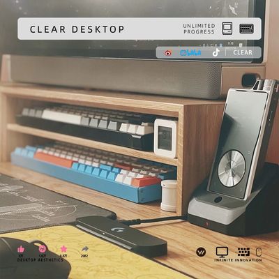 clear质物键盘收纳架增高宿舍