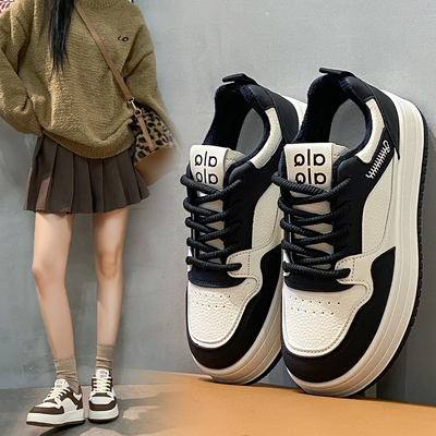 厚底加绒保暖小白鞋女款2025秋冬季新款爆款百搭增高休闲运动板鞋