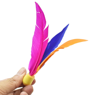 三毛球 板羽拍羽球牛筋球板羽球毛高弹板羽球拍键球毽子10个套装