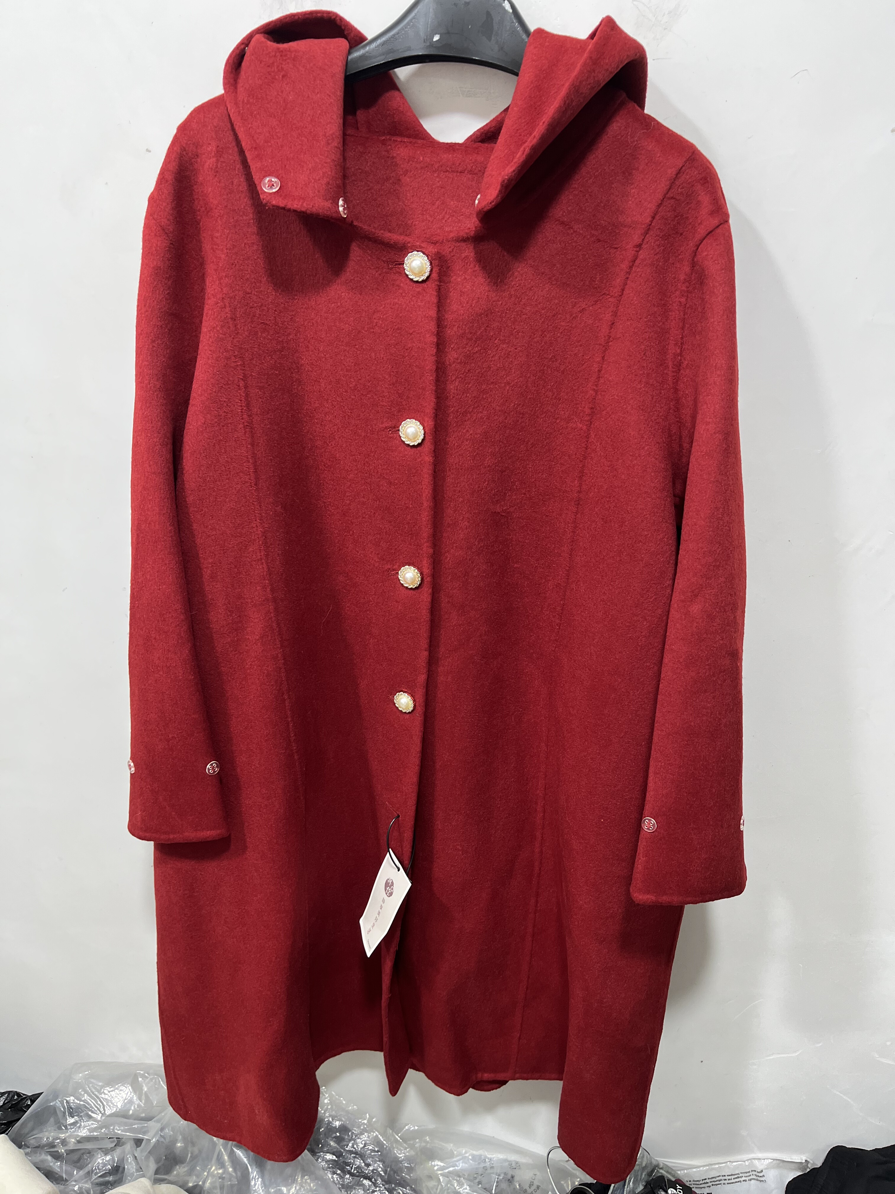 亏本清货秋冬女装时尚百搭休闲外套时尚大衣羊毛呢大衣连帽风衣