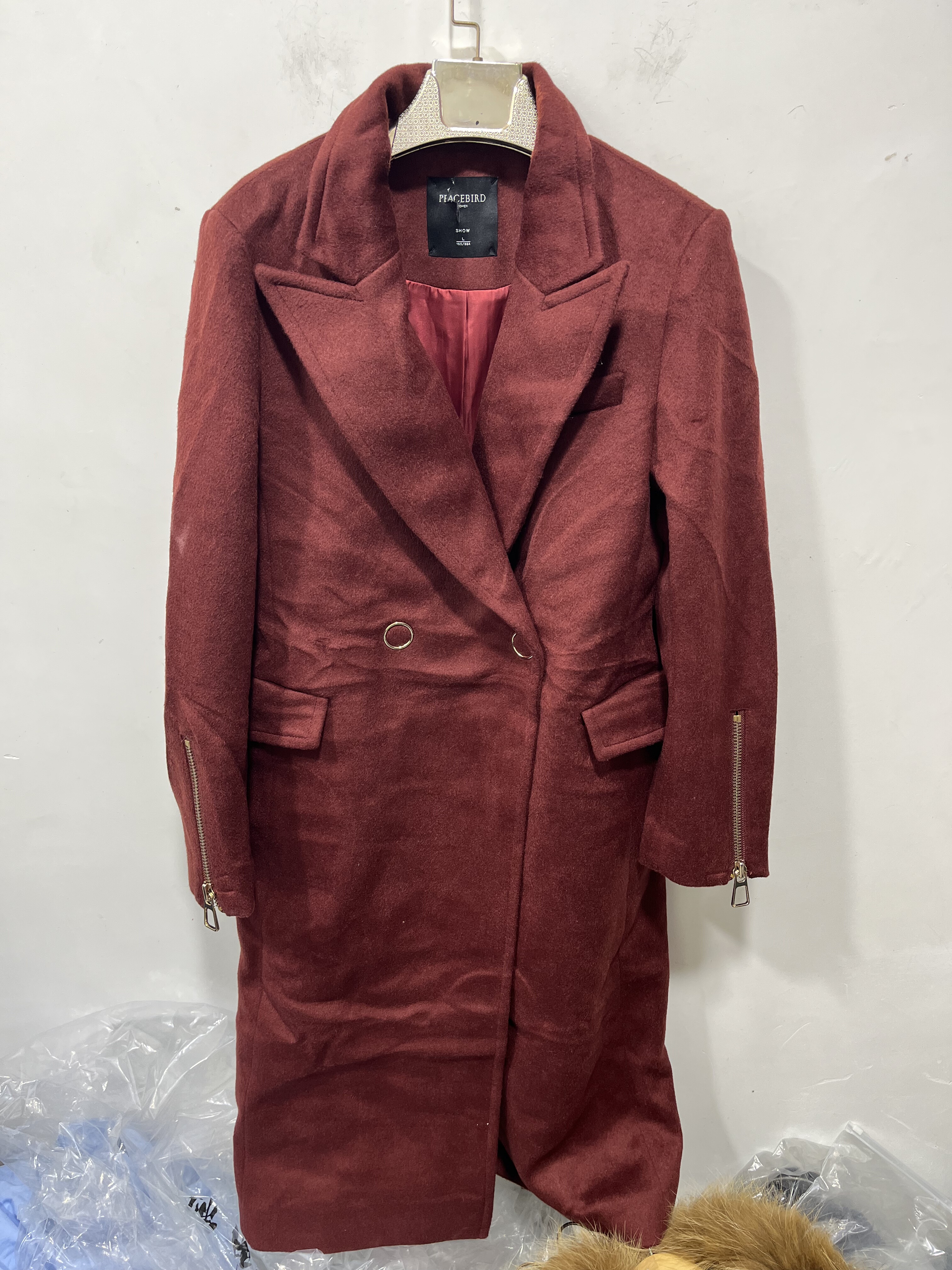 亏本清货春秋女装时尚百搭休闲潮牌外套女上衣羊毛呢大衣中长款