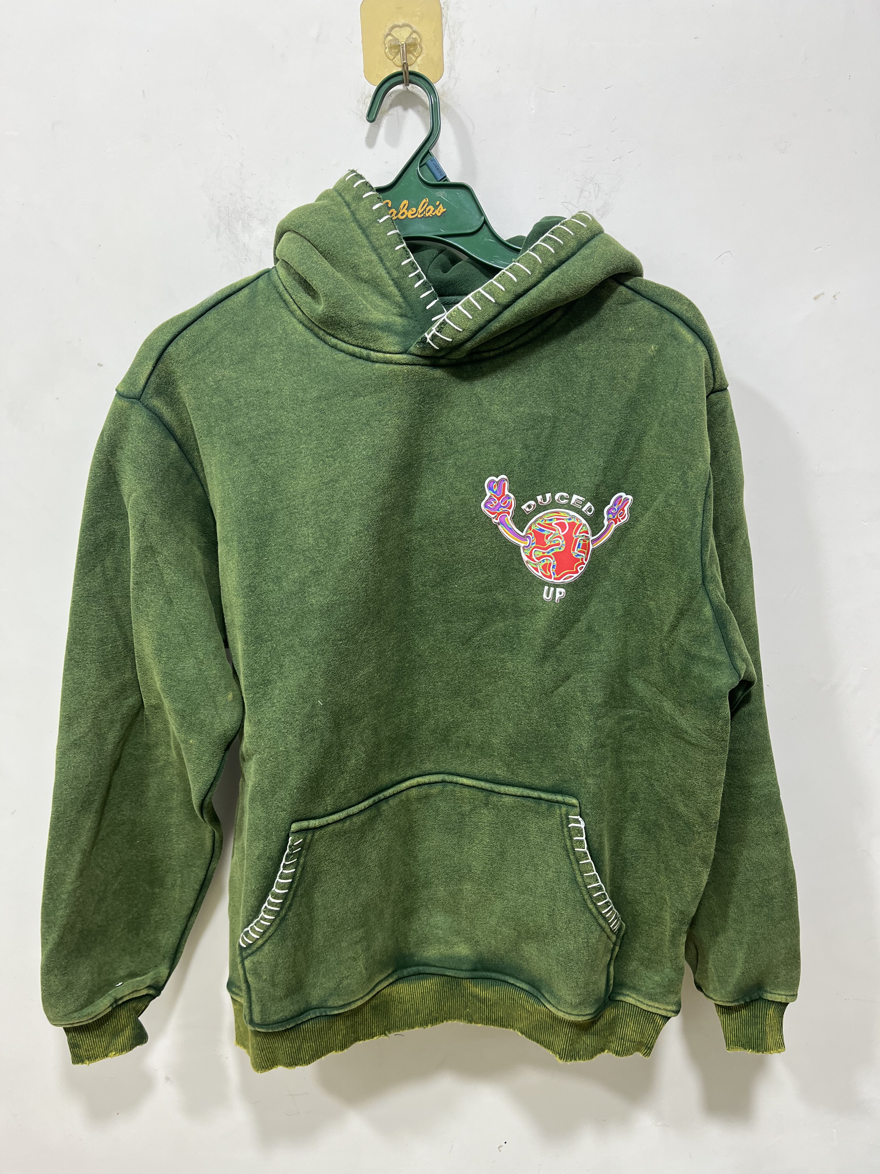 亏本清货秋冬装女装时尚百搭潮牌连帽卫衣上衣洗水做旧加绒外套