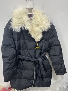 亏本清货冬季女装时尚百搭休闲羽绒服中长款毛领外套