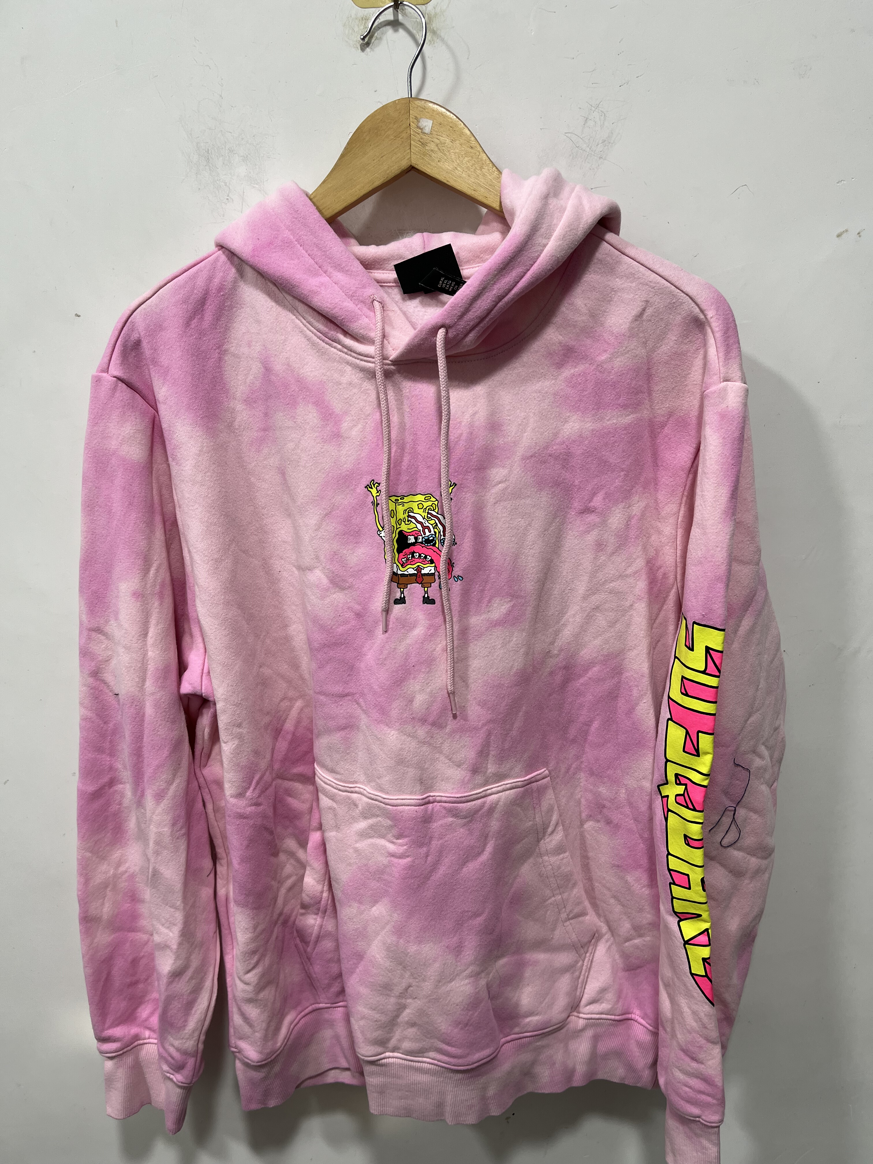 亏本清货秋冬大码女装时尚百搭休闲潮牌卫衣连帽加绒卫衣海绵宝宝