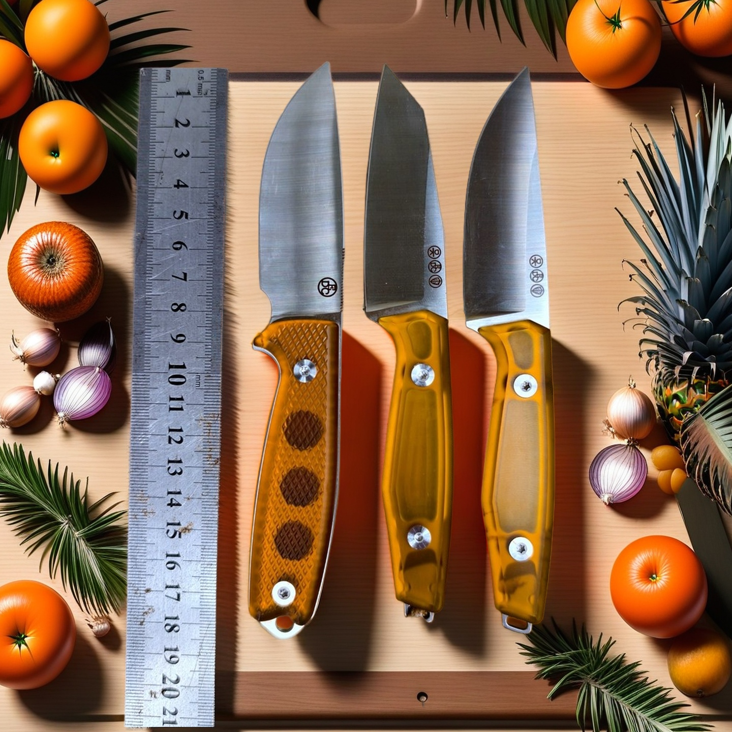 EDC进口轻量ULTEM家用户外厨房烹饪用具果蔬菜防随身不锈钢小刀具