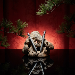 EDC简约修身钛合金中性签字按压式枪栓动圆珠办公签兼容多种笔芯