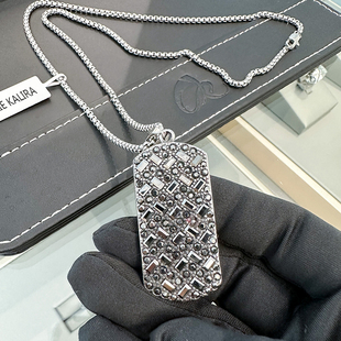 KALRA满钻牌吊坠项链小众男女同款 毛衣链潮流ins风 CELIE 官方正品