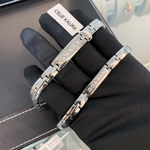 官方正品 KALRA情铝镶钻表带男女手链小众高级感手环礼物 CELIE