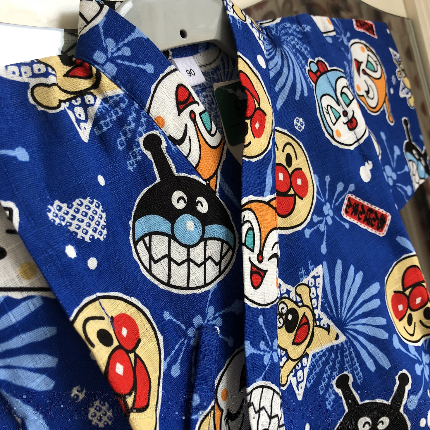 日本纯棉儿童浴衣和服卡通宝宝睡衣短袖家居服偏襟汗蒸温泉服演出