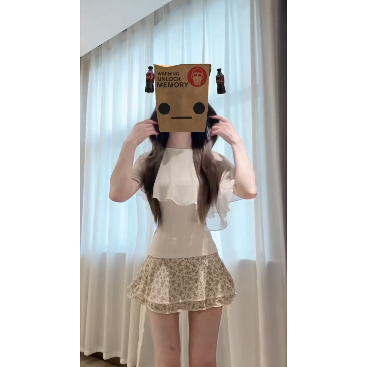 不规则假两件斗篷气质雪纺衫短袖t恤女夏季拼接显瘦百搭韩系上衣
