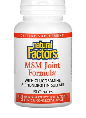加拿大Natural Factors MSM关节健康氨基葡萄糖与硫酸软骨素90粒