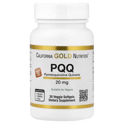 California Gold Nutrition PQQ 素食胶囊，20 毫克，90 粒装