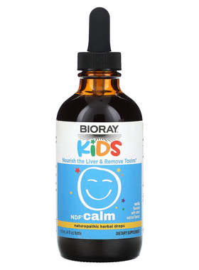 Bioray儿童 NDF Calm自然护理草本滴剂香草味4 液量盎司118 毫升