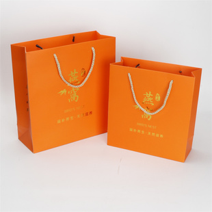 高档新款橙色燕窝手提袋鲜炖燕窝玻璃瓶包装盒礼品袋手挽袋送礼袋