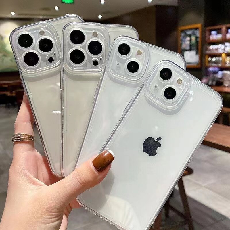 适用苹果6手机壳天使眼透明6SPLUS全包6S保护套iphone7 xs精孔8手机壳iphone12Mini软胶套带圈