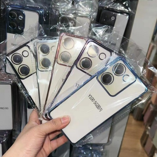 适用vivo Y600Pro精孔透明电镀壳Y600Pro防摔Y600Pro保护套Y600Pro简约手机壳