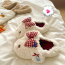 私房小奶兔~！软萌ins可爱毛毛拖鞋女冬季居家室内保暖加绒棉拖鞋