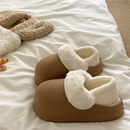 力推两穿~！可拆卸防水棉鞋女厚底保暖INS外穿冬季包跟毛毛棉拖鞋