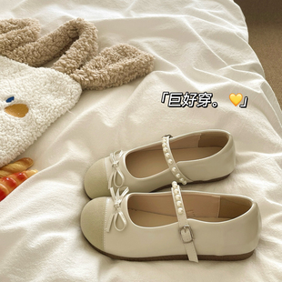 甜美法式 女2025秋季 温温柔柔 玛丽珍软底单鞋 新款 芭蕾风小皮鞋