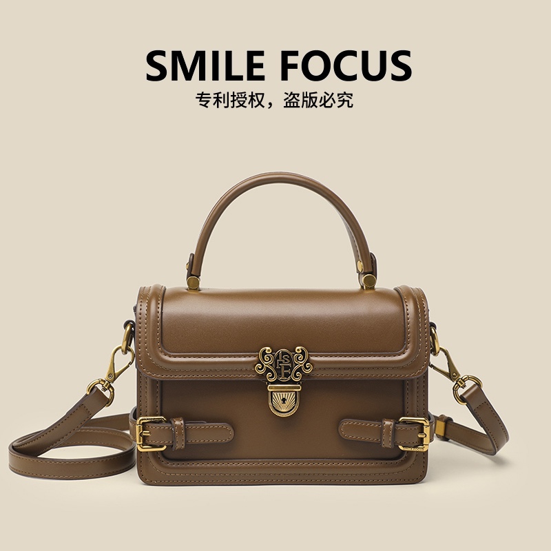 SMILEFOCUS今年流行2023新款半岛铁盒时尚斜挎小方包百挎手提女包 箱包皮具/热销女包/男包 小方包 原图主图