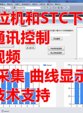 C#上位机和stc89c52下位机通讯控制教学视频 控制 采集 曲线显示