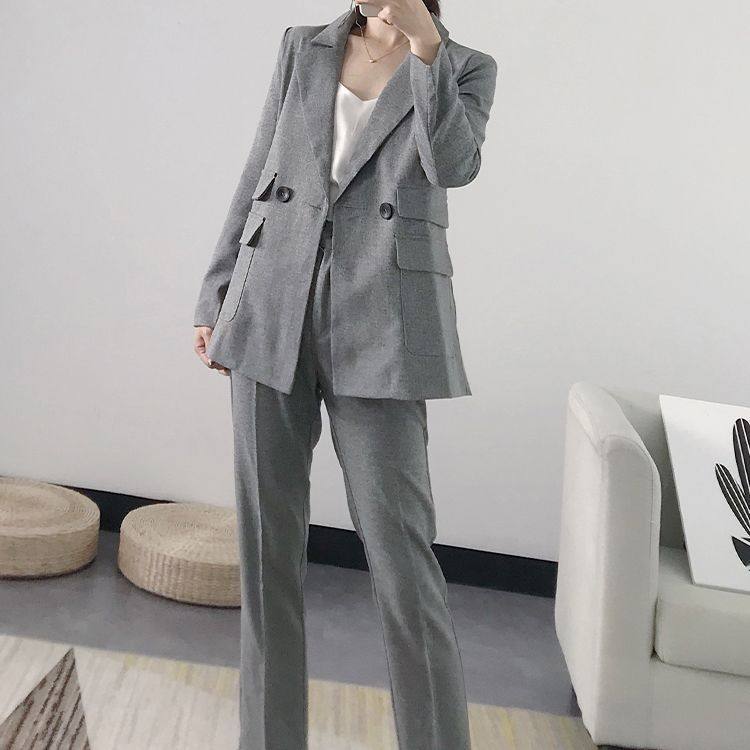 正装套装女ol黑色韩版春秋气质通勤西装套装学生面试职业装工作服