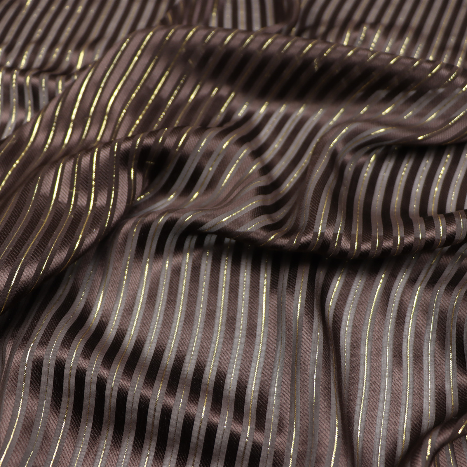 宽幅 金线真丝缎条绡连衣裙衬衫半身裙旗袍桑蚕丝服装布料面料