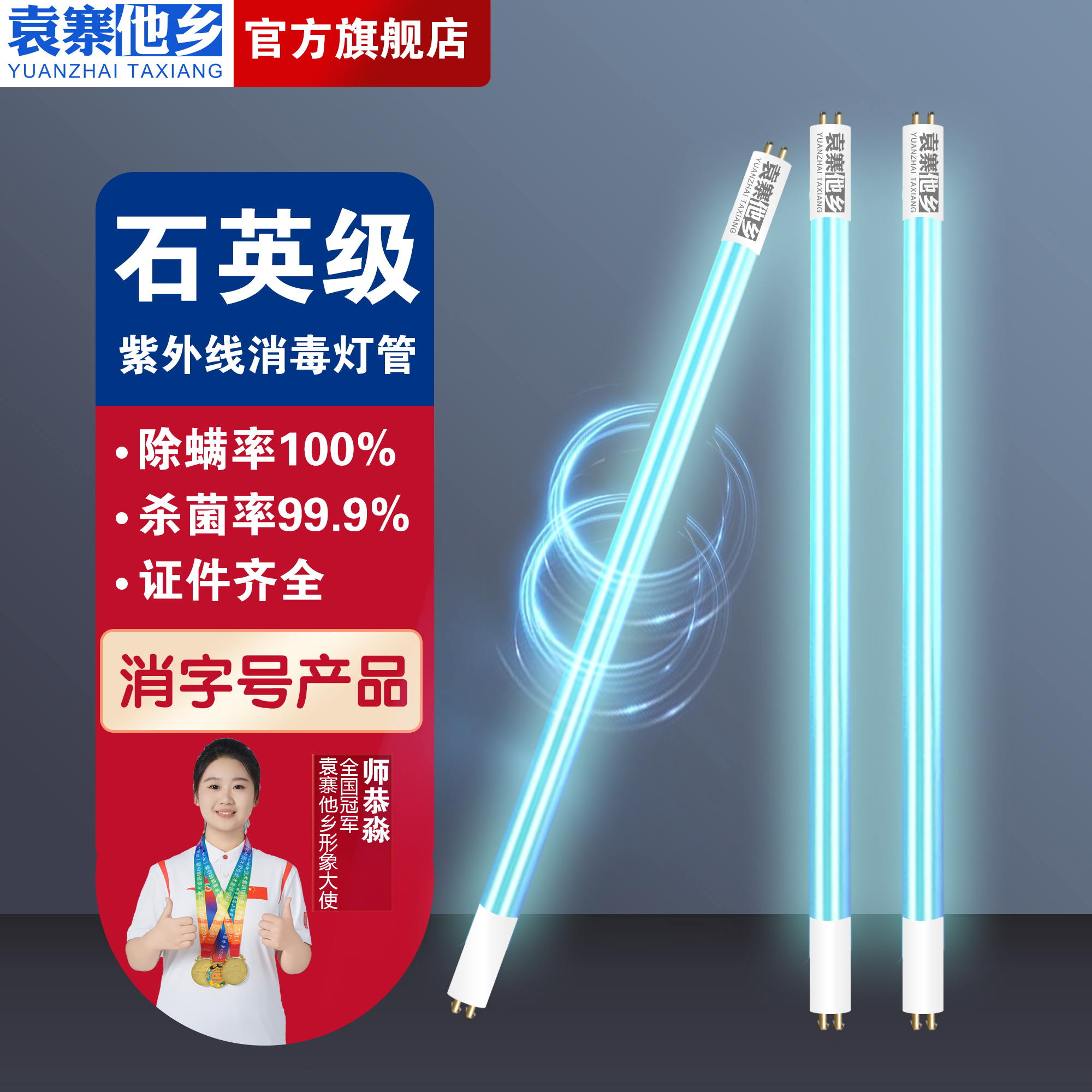 紫外线消毒杀菌灯管ZW30S19石英臭氧消毒车灯管20W30W40W紫光灯管