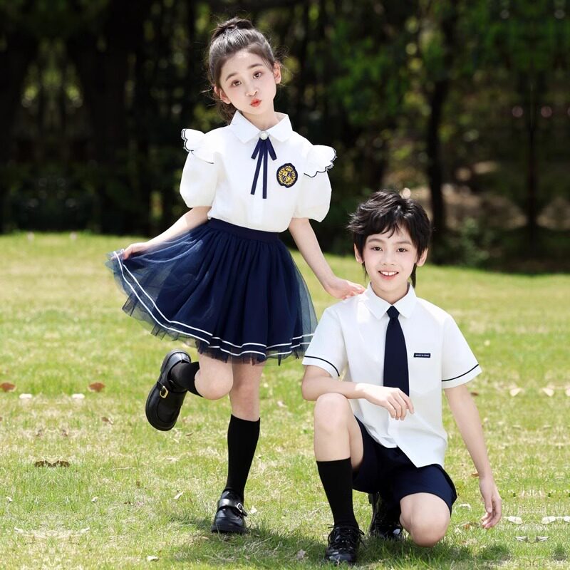 六一儿童节合唱服表演服装男女童演出服小学生幼儿园毕业照水绿色